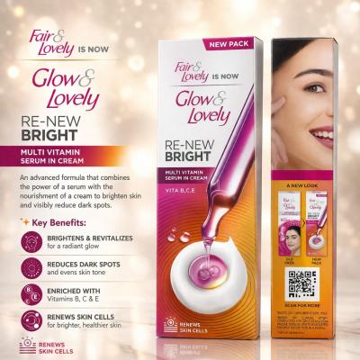 GLOW AND LOVELY RE-NEW BRIGHT MULTIU VITAMIN SERUM IN CREAM